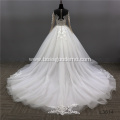 Jancember Fashion Luxury Neck Big Train a line wedding dress ball gown luxury